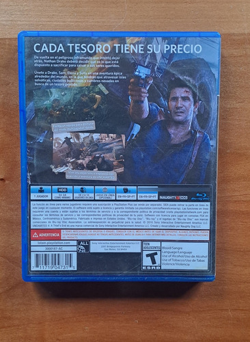 Uncharted 4 -- Ps4 (Usado)