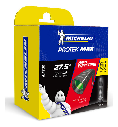 Camara De Aire 48/62x584 Michelin B4 Protekmax Presta 40mm