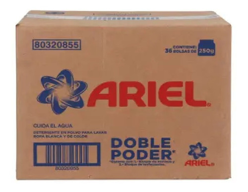 Detergente En Polvo Ariel 36 Pzas 250 G Msi