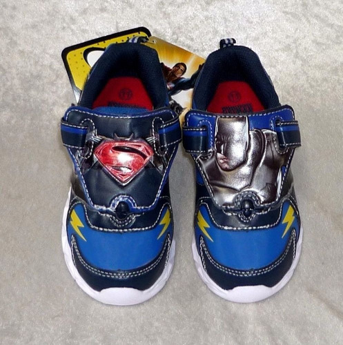 Zapatillas Con Luces  Batman Vs Super Man Para Niños