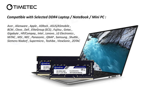 Memorias Ram Timetec 16gb Kit(2x8gb) Ddr4 2400mhz Cl17