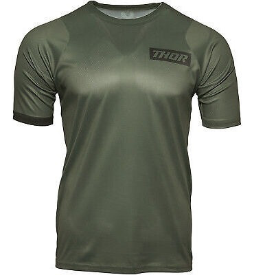 Thor Racing 2021 Assist Mtb Short-sleeve Jersey Army Gre Lrg