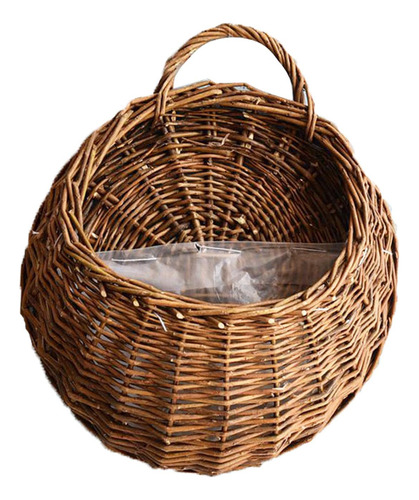 Cesta De Almacenamiento Tejida A Mano, Soporte De