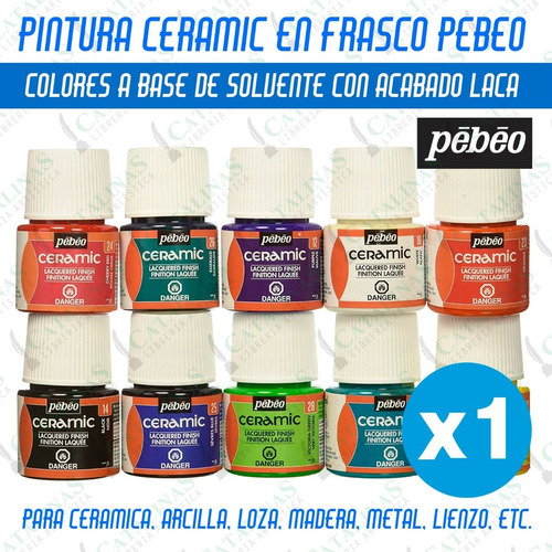Pintura Ceramic Pebeo Color A Eleccion X45ml Microcentro