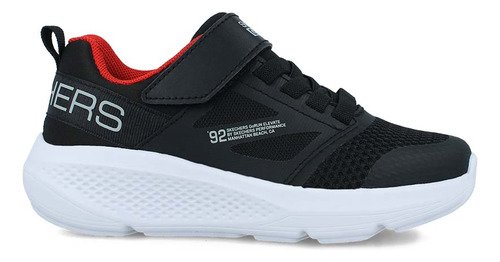 Tenis Deportivos Skechers Go Run Niño Textil Negro/rojo (17.