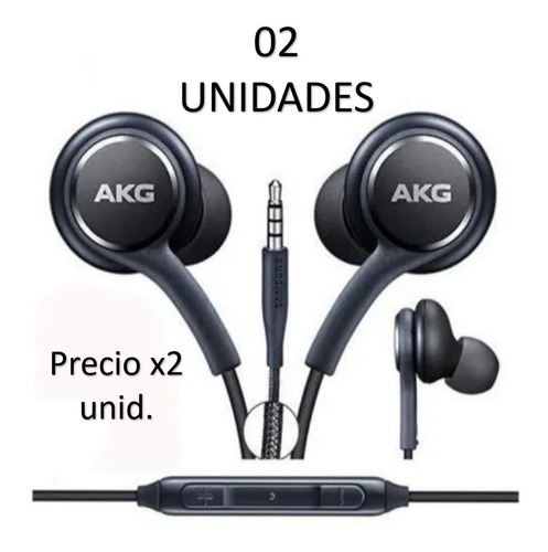 Set 02 Audífonos Samsung Akg + Plus Manos Libres Auricular