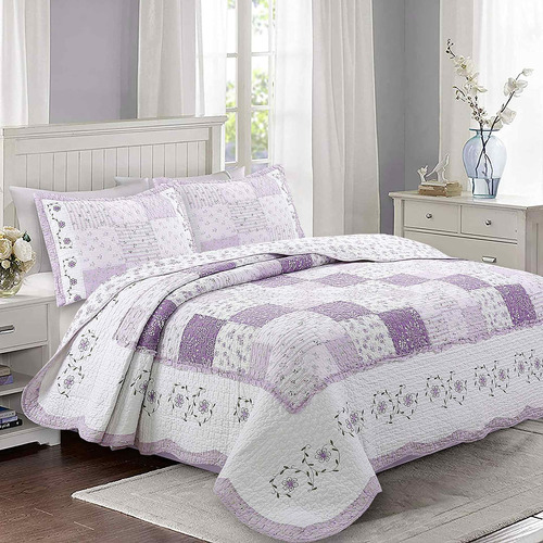 Cozy Line Home Fashions - Love Of Lilac - Juego De Ropa De .