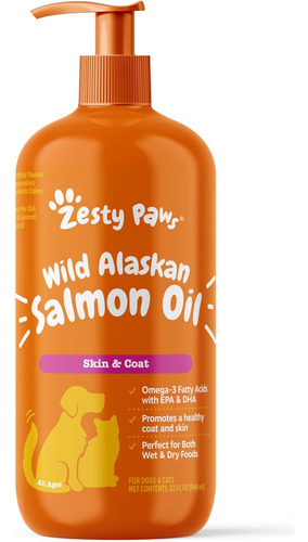 Aceite De Salmon Salvaje De Alaska Para Perros Y Gatos Sopor