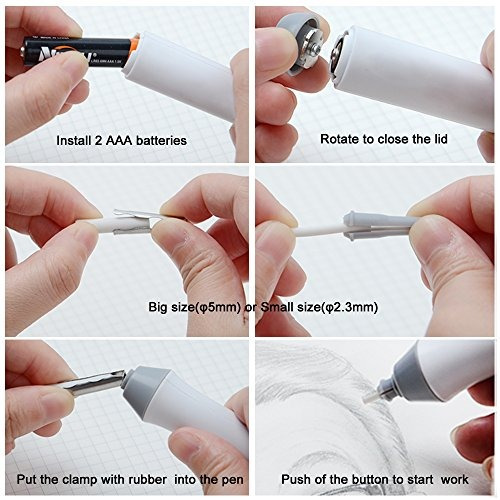 Kit De Borrador Eléctrico Tihoo Borrador De Lápiz Automá