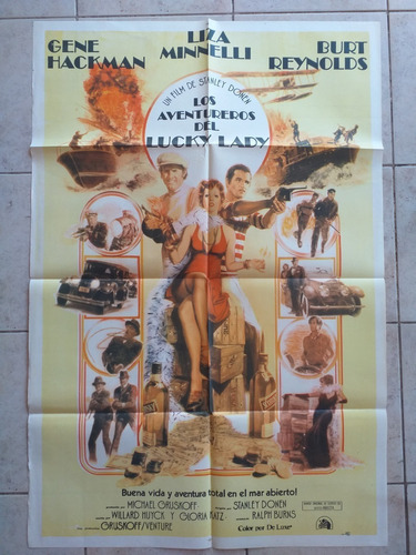 Antiguo Afiche Cine - Los Aventureros Lucky Lady *