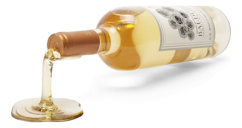 Beyond123 Is039rw - Soporte Para Botellas De Vino, Rojo Y Blanco, Diseño De Botella Derramada