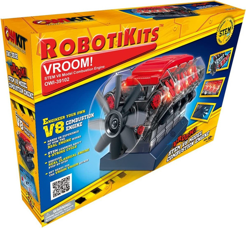 ¡owi Inc Robotics Vroom! Stem V8 Model Combustion Engine,...