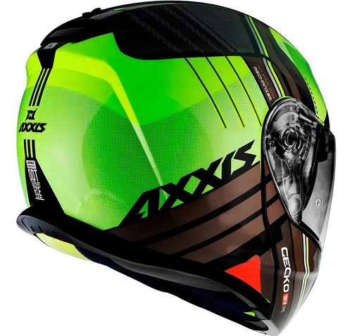 Casco Moto Rebatible Axxis Gecko Epic B3 Amarillo Brillo Rpm Tamaño del casco S