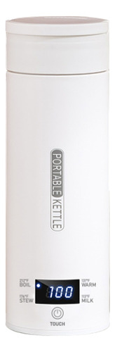 Calentador De Agua Eléctrico De Viaje Blanco Con Enchufe Lcd