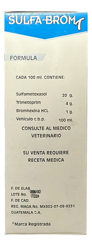 Sulfa Brom T Antimicrobiano Mucolitico 250ml