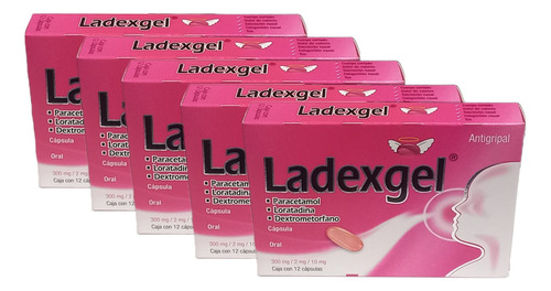 Ladexgel. Paracetamol/loratadina/dextrometorfano (5 Piezas)