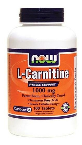 L-carnitina 1000 Mg 100 Tabs De Now Foods