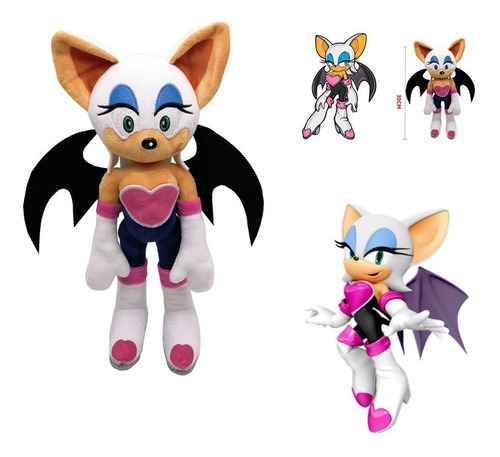 2 Muñecos De Peluche Sonic Blaze The Cat Rouge The Bat 2 Muñecos De Peluche Sonic Blaze The Cat Rouge The Bat