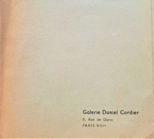 Catálogo / Enrico Baj ( Galería Daniel Cordier, Paris, 1956)