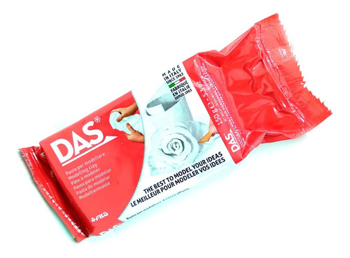 Imagen 10 de 10 de Arcilla Ceramica Das Blanca Sin Horno 150gr Y 3 Repujadores