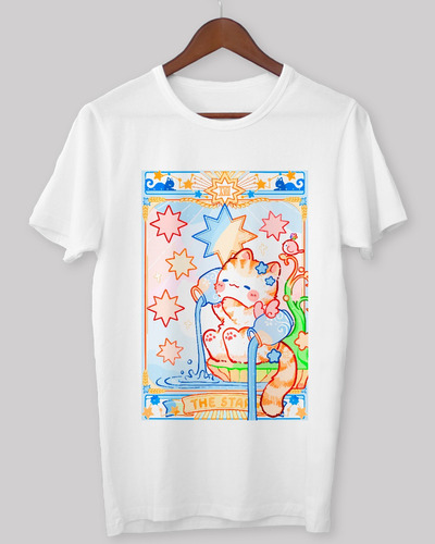 Remera Adulto, Gatito La Estrella (tarot) 