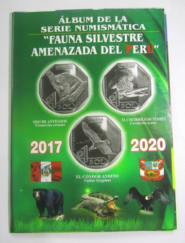 Peru Album Lleno 10 Monedas Serie Fauna Amenazada 2017 2020