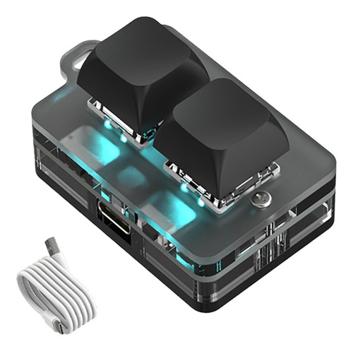 Red Switch Usb Mini 2 Teclado De Teclado Teclado Preto