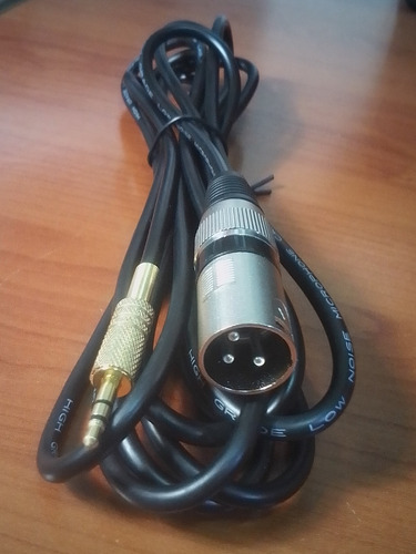 Cable Plug 3.5 Mm A  Xlr Canon Hembra De 2,50 Metro Audio...