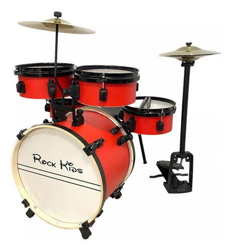 Bateria Vermelha Infantil Completa Rmv Pbnc14020