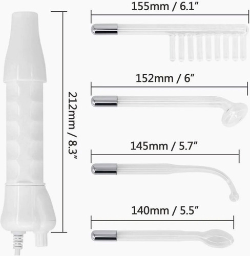 Facial Y Capilar Portátiles De Alta Frecuencia Con 4 Electro
