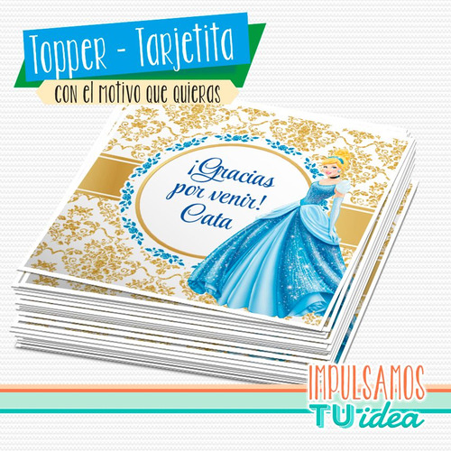 Cumple Cenicienta, Tarjetita Cumple Cenicienta Imprimible