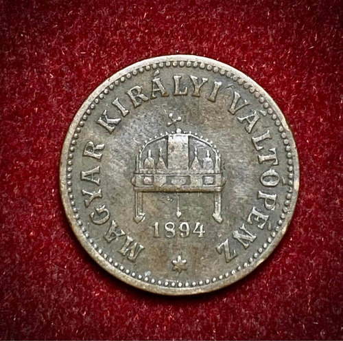 Moneda 2 Filler Hungria 1894 Km 481 Magyar Kiralyi Valtopenz