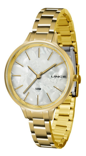 Relogio Lince Feminino Lrgh045l B1kx Dourado Analogico