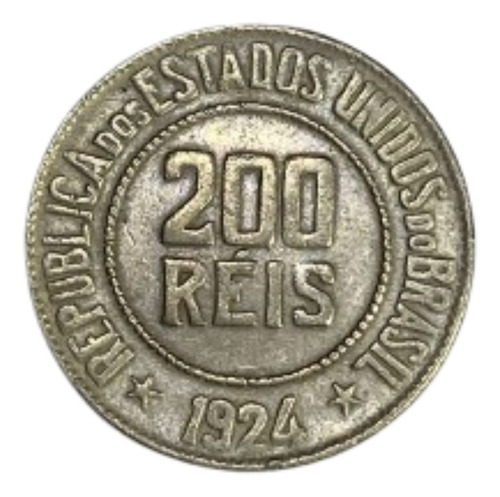 Moeda Antiga 200 Réis 1924