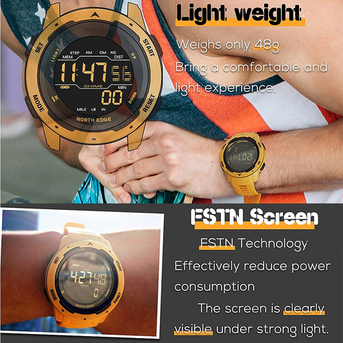 F Hombres Digital Reloj Hombre Relojes Deportivos Doble