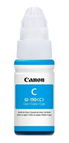 Botella De Tinta Canon Gi190 Cyan G1100 2100 3100