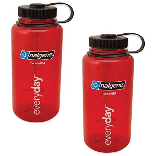 Botella De Agua Nalgene 32oz Boca Ancha - 2 Pack (rojo)