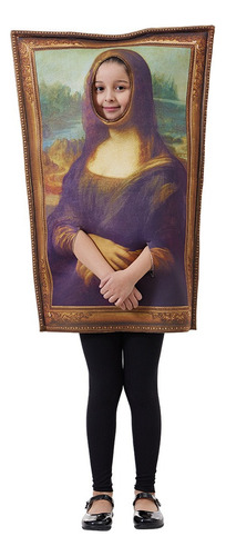 Divertido Disfraz Mural De Mona Lisa Para Cosplay, Para Niño