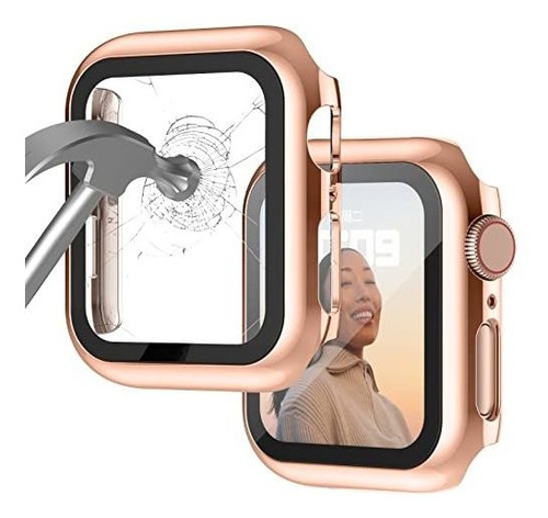 Protector Pantalla Para Iwatch Series 6/5/4/se 44mm Oro Rosa