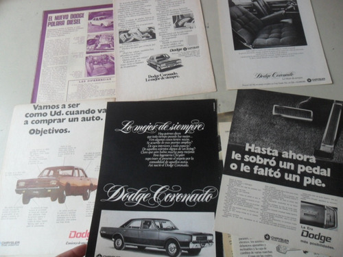 Lote Dodge Coronado Polara No Insignia Manual Publicidad Gt