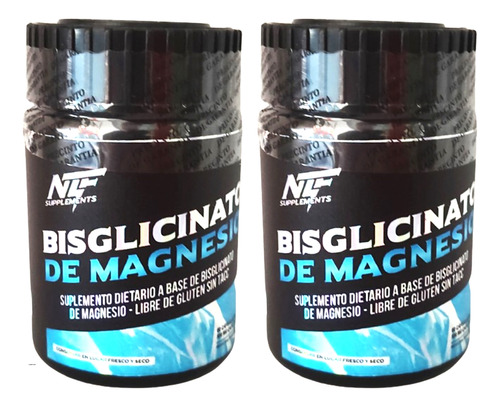 Bisglicinato De Magnesio X 60 Capsulas De 500 Mg X 2 Unid