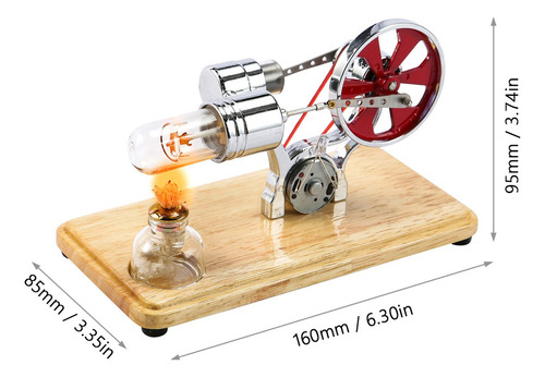 Mini Modelo De Motor De Motor De Aire Caliente Stirling Llev