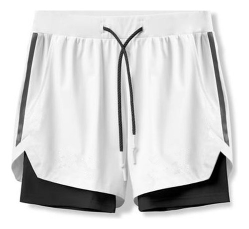 Pantalones Cortos Elásticos De Doble Capa Transpirables Para