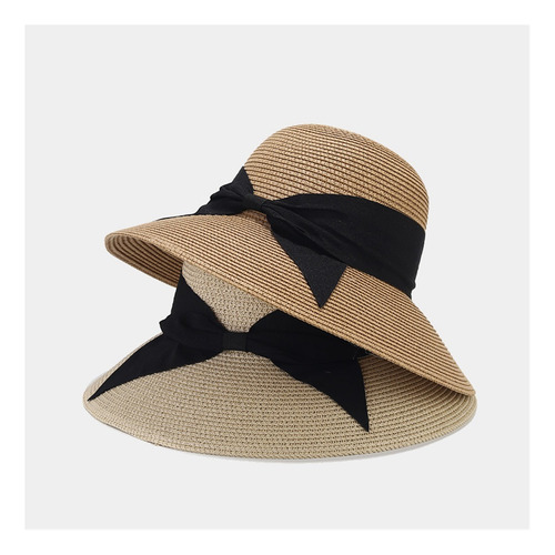 Sombrero De Paja Moda Arco Pescador Sombrero Mujer