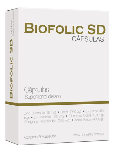 Biofolic Sd - Biohealthy 30 Cápsulas