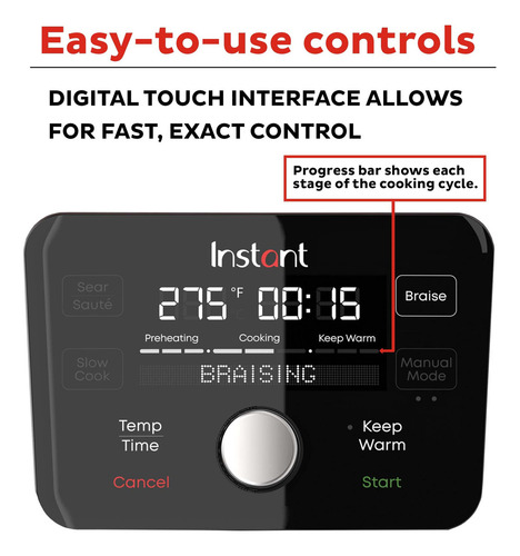 Horno Eléctrico Redondo Instant Pot 6 Litros 1500 W