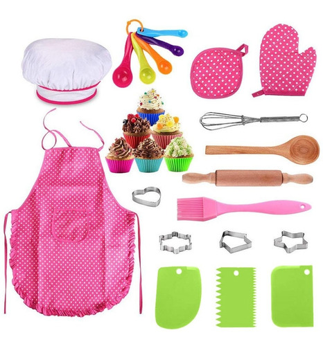 Juego De 25 Piezas De Cocinero Para Niños, Cocina, Cocina Y