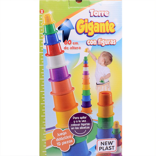Imagen 6 de 9 de Torre Con Figuras Apilables Y Encastrables Newplast