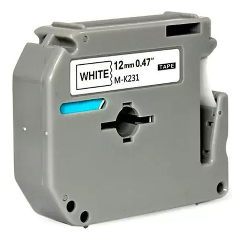 Kit 10 Fita Compatível Com Brother Mk231 T 12mm Pt 80 70 90 Cor Branco
