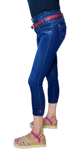 Pantalón Mezclilla Para Dama Rockeras Jeans Denim Colombiano